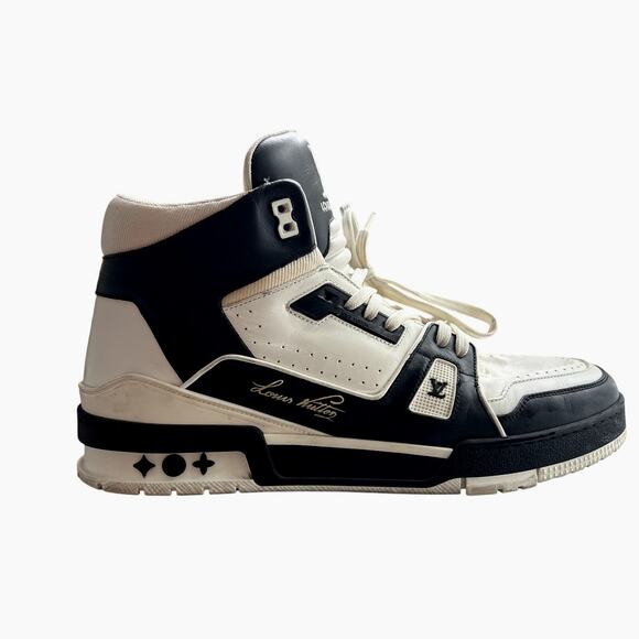 Louis Vuitton Trainer High sneakers 'Black White' size 9.5 - Picture 1 of 9